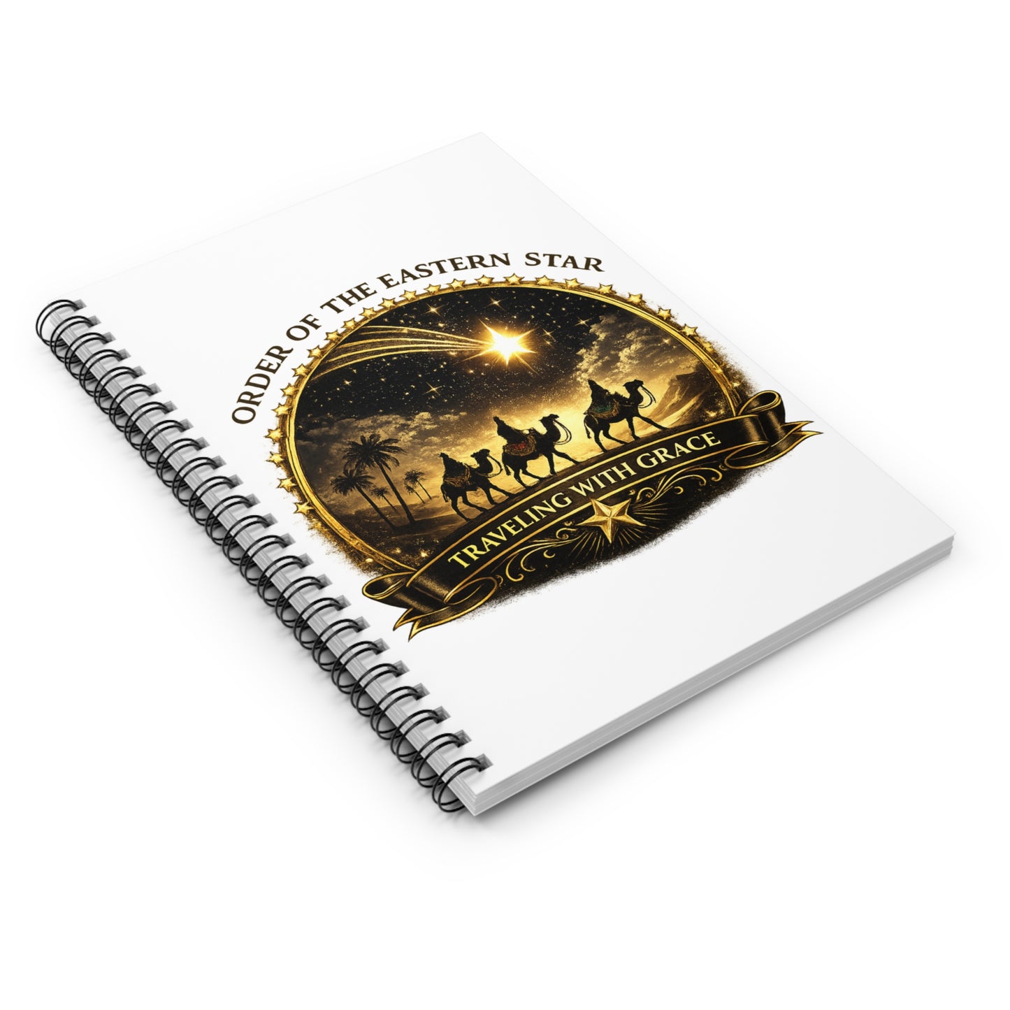Order of the Eastern Star Spiral Notebook — "Traveling With Grace" Nativity Design