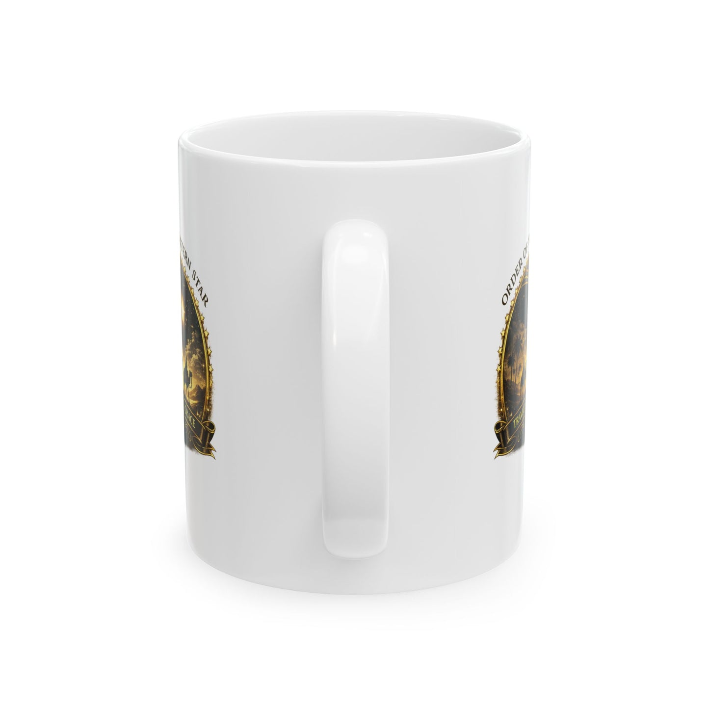Eastern Star Ceramic Mug — Traveling Grace Coffee Cup (11oz/15oz)