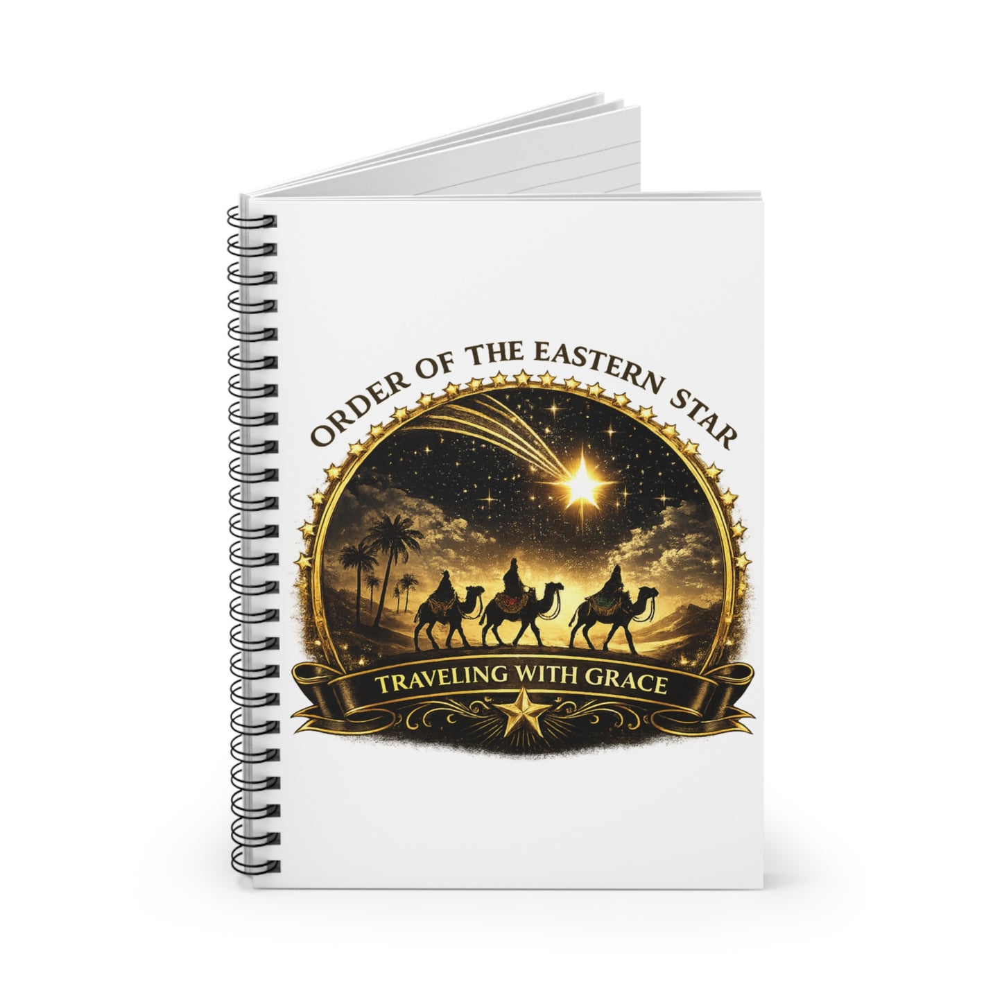 Order of the Eastern Star Spiral Notebook — "Traveling With Grace" Nativity Design