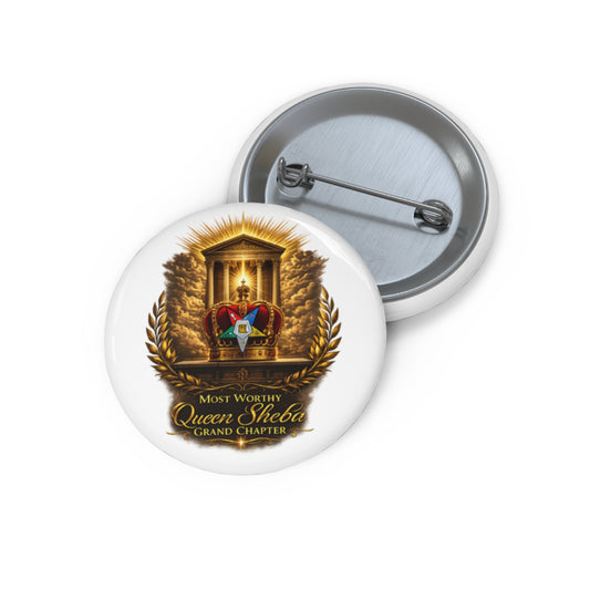 Queen Sheba Pin Button