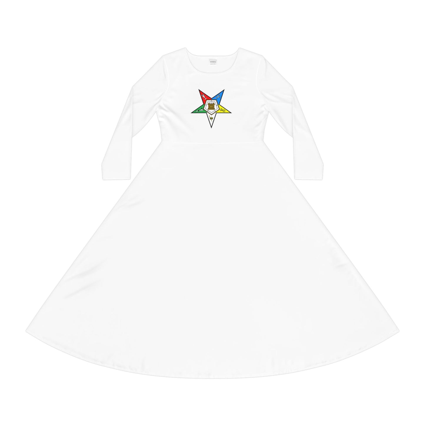 White Star Emblem Dress - Flowing A-Line