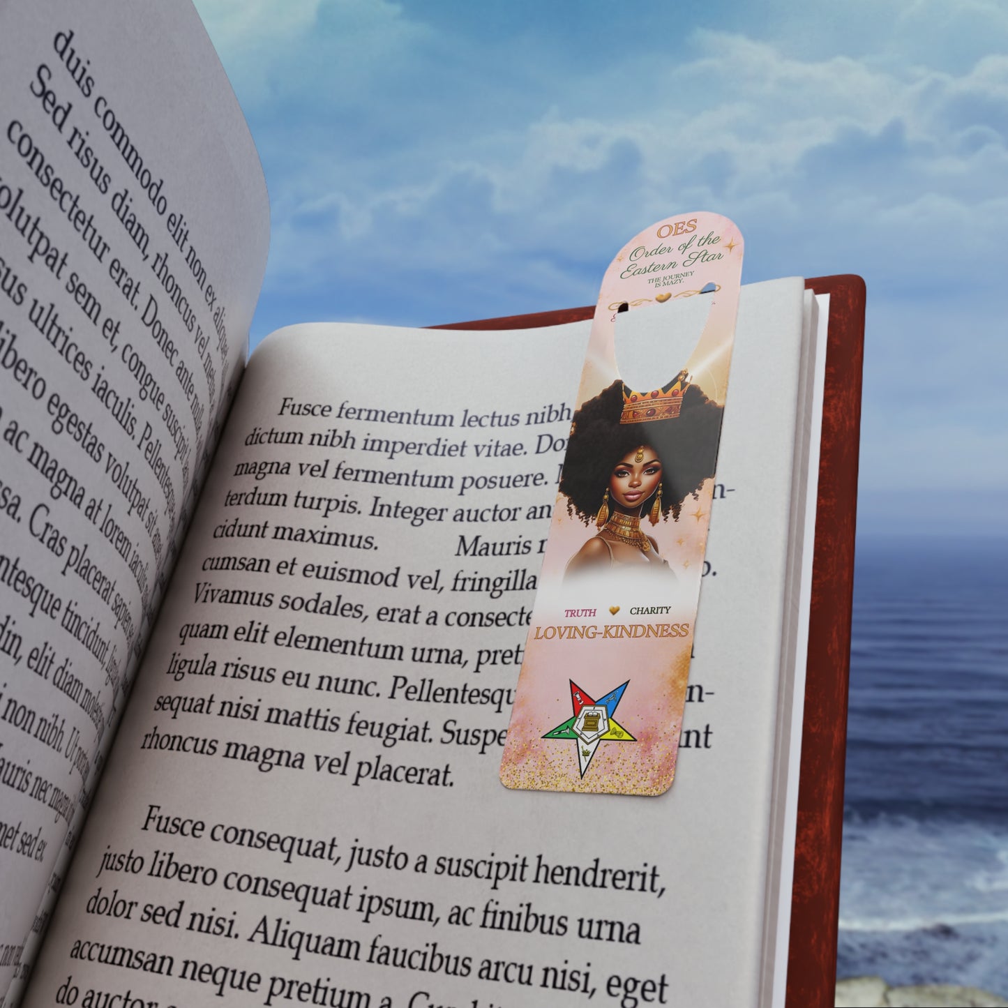Order of the Eastern Star Inspirational Bookmark — Loving‑Kindness Design